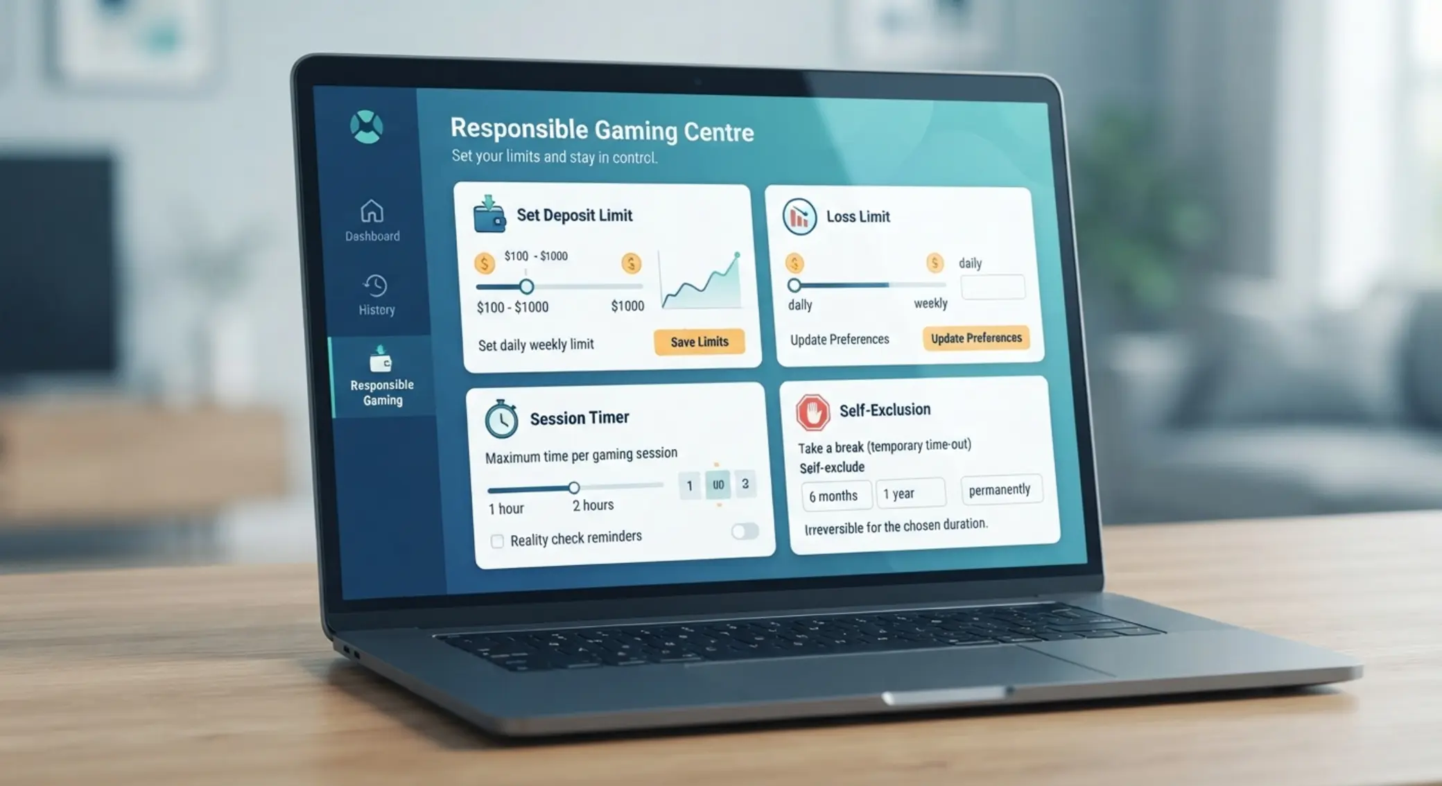 Önkorlátozó eszközök online kaszinóban Online kaszinó felület beállítható limitekkel