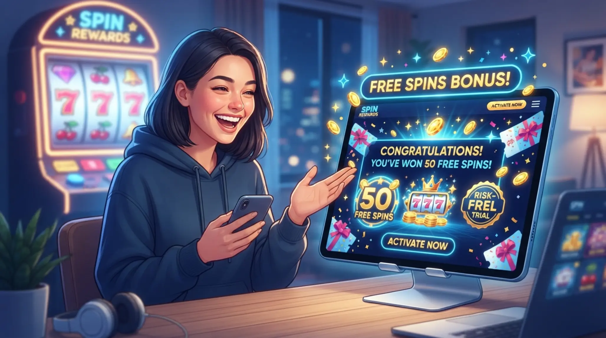 Befizetés nélküli bónuszok és free spins Ingyenes pörgetések és befizetés nélküli bónusz hangulatkép