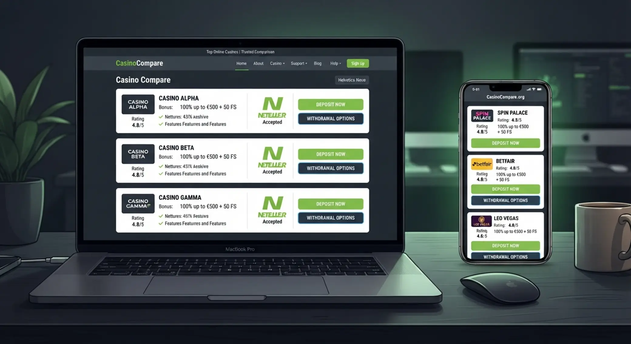 Neteller kaszinók listája laptopon és mobilon