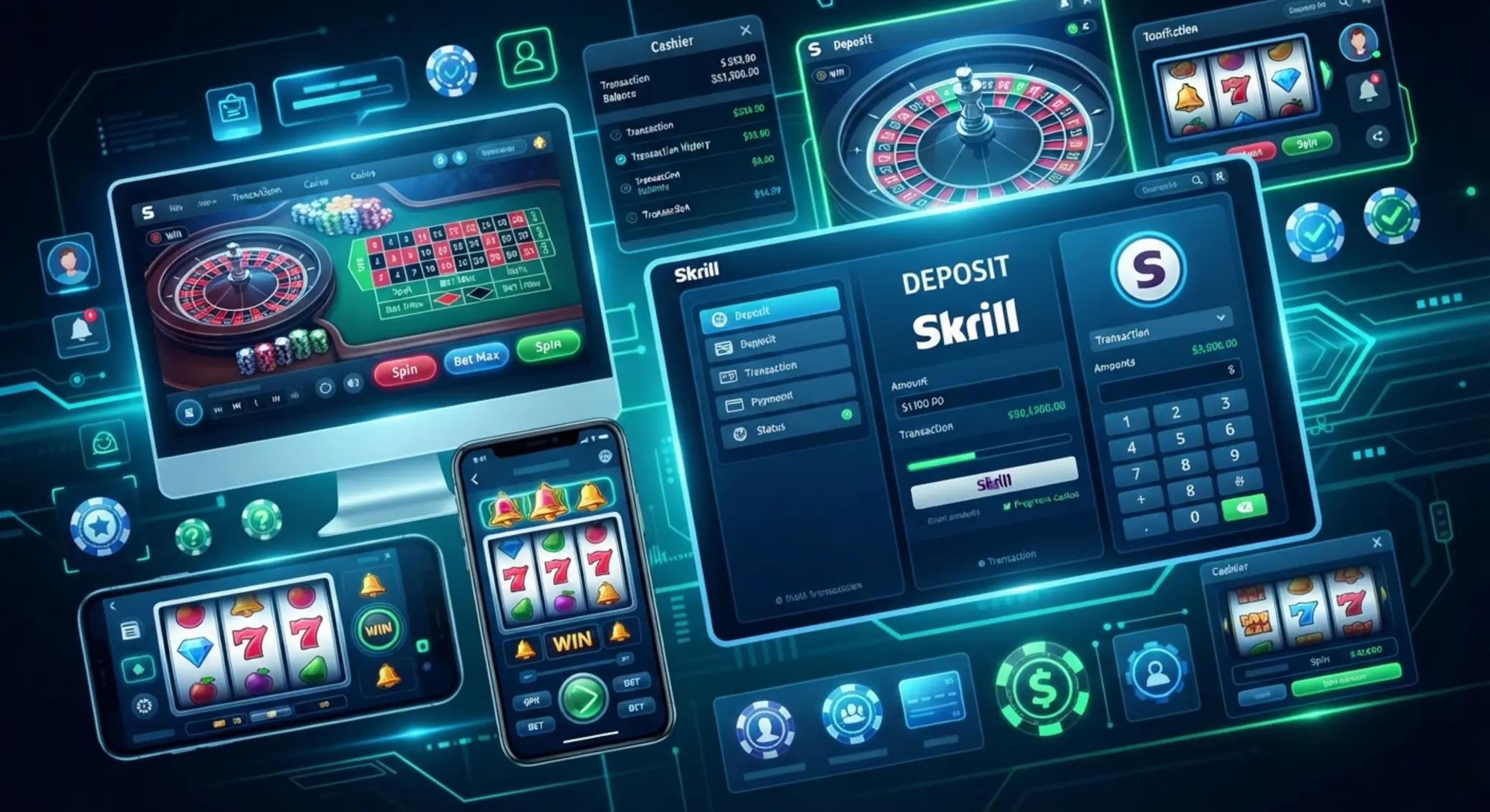 Skrill kaszinó lista látványkép kaszinó felületekkel